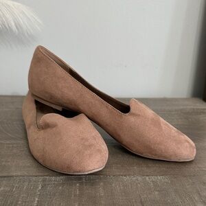 Ataiwee Brown Faux Suede Slip-On Loafers